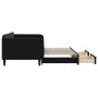 Sofá cama nido con cajones terciopelo negro 100x200 cm de vidaXL, Camas y somieres - Ref: Foro24-3197122, Precio: 311,36 €, D...
