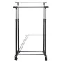 Adjustable clothes rack 4 wheels 2 bars by vidaXL, Dresser Organizers and Bar Hangers - Ref: Foro24-50212, Price: 32,80 €, Di...