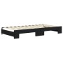 Sofá cama nido con cajones terciopelo negro 100x200 cm de vidaXL, Camas y somieres - Ref: Foro24-3197122, Precio: 311,36 €, D...