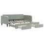 Sofá cama nido con cajones terciopelo gris claro 90x190 cm de vidaXL, Camas y somieres - Ref: Foro24-3197124, Precio: 276,92 ...