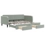 Sofá cama nido con cajones terciopelo gris claro 90x190 cm de vidaXL, Camas y somieres - Ref: Foro24-3197124, Precio: 280,99 ...