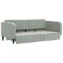 Sofá cama nido con cajones terciopelo gris claro 90x190 cm de vidaXL, Camas y somieres - Ref: Foro24-3197124, Precio: 276,92 ...