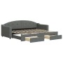 Trundle sofa bed with drawers dark gray fabric 80x200 cm by vidaXL, Beds and slatted bases - Ref: Foro24-3197562, Price: 290,...
