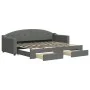 Trundle sofa bed with drawers dark gray fabric 80x200 cm by vidaXL, Beds and slatted bases - Ref: Foro24-3197562, Price: 286,...