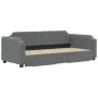 Trundle sofa bed with drawers dark gray fabric 100x200 cm by vidaXL, Beds and slatted bases - Ref: Foro24-3197676, Price: 305...