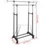 Adjustable clothes rack 4 wheels 2 bars by vidaXL, Dresser Organizers and Bar Hangers - Ref: Foro24-50212, Price: 32,80 €, Di...