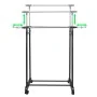 Adjustable clothes rack 4 wheels 2 bars by vidaXL, Dresser Organizers and Bar Hangers - Ref: Foro24-50212, Price: 32,80 €, Di...
