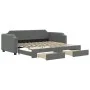 Trundle sofa bed with drawers dark gray fabric 90x200 cm by vidaXL, Beds and slatted bases - Ref: Foro24-3197671, Price: 298,...