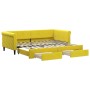 Trundle sofa bed with drawers yellow velvet 90x200 cm by vidaXL, Beds and slatted bases - Ref: Foro24-3197824, Price: 293,51 ...