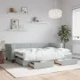Sofá cama nido con cajones terciopelo gris claro 80x200 cm de vidaXL, Camas y somieres - Ref: Foro24-3197812, Precio: 286,52 ...