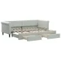 Sofá cama nido con cajones terciopelo gris claro 80x200 cm de vidaXL, Camas y somieres - Ref: Foro24-3197812, Precio: 286,52 ...