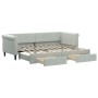 Trundle sofa bed with drawers light gray velvet 80x200 cm by vidaXL, Beds and slatted bases - Ref: Foro24-3197812, Price: 292...