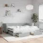 Sofá cama nido con cajones terciopelo gris claro 90x200 cm de vidaXL, Camas y somieres - Ref: Foro24-3197819, Precio: 297,08 ...
