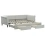 Sofá cama nido con cajones terciopelo gris claro 90x200 cm de vidaXL, Camas y somieres - Ref: Foro24-3197819, Precio: 297,08 ...