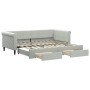 Trundle sofa bed with drawers light gray velvet 90x200 cm by vidaXL, Beds and slatted bases - Ref: Foro24-3197819, Price: 296...