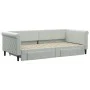 Sofá cama nido con cajones terciopelo gris claro 90x200 cm de vidaXL, Camas y somieres - Ref: Foro24-3197819, Precio: 297,08 ...
