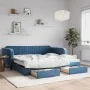 Sofá cama nido con cajones terciopelo azul 100x200 cm de vidaXL, Camas y somieres - Ref: Foro24-3197117, Precio: 297,26 €, De...