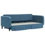 Sofá cama nido con cajones terciopelo azul 100x200 cm de vidaXL, Camas y somieres - Ref: Foro24-3197117, Precio: 297,26 €, De...