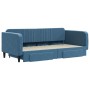 Sofá cama nido con cajones terciopelo azul 100x200 cm de vidaXL, Camas y somieres - Ref: Foro24-3197117, Precio: 298,00 €, De...