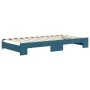Sofá cama nido con cajones terciopelo azul 100x200 cm de vidaXL, Camas y somieres - Ref: Foro24-3197117, Precio: 297,26 €, De...