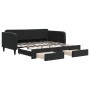 Trundle sofa bed with drawers black velvet 90x190 cm by vidaXL, Beds and slatted bases - Ref: Foro24-3197126, Price: 282,21 €...