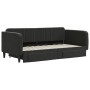 Trundle sofa bed with drawers black velvet 90x190 cm by vidaXL, Beds and slatted bases - Ref: Foro24-3197126, Price: 282,21 €...