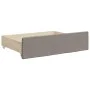 Trundle sofa bed with drawers taupe gray fabric 90x200 cm by vidaXL, Beds and slatted bases - Ref: Foro24-3197691, Price: 486...
