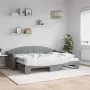 Sofá cama nido con colchón tela gris claro 80x200 cm de vidaXL, Camas y somieres - Ref: Foro24-3197543, Precio: 424,56 €, Des...
