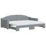 Trundle sofa bed with light gray fabric mattress 80x200 cm by vidaXL, Beds and slatted bases - Ref: Foro24-3197543, Price: 41...