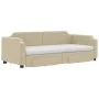 Trundle sofa bed with drawers cream fabric 80x200 cm by vidaXL, Beds and slatted bases - Ref: Foro24-3197687, Price: 461,89 €...