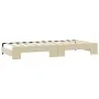 Trundle sofa bed with drawers cream fabric 80x200 cm by vidaXL, Beds and slatted bases - Ref: Foro24-3197687, Price: 461,89 €...