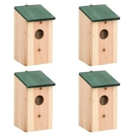 Casa para pájaros 4 unidades madera 12x12x22 cm de vidaXL, Pajareras - Ref: Foro24-41012, Precio: 34,91 €, Descuento: %