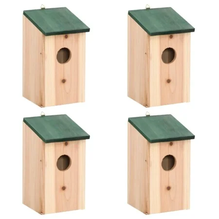 Casa para pájaros 4 unidades madera 12x12x22 cm de vidaXL, Pajareras - Ref: Foro24-41012, Precio: 34,91 €, Descuento: %