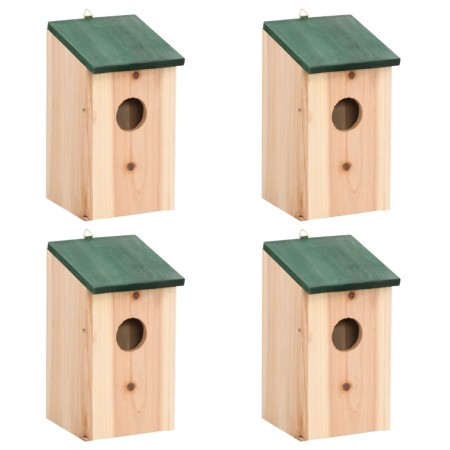 Vogelhaus 4 Einheiten Holz 12x12x22 cm von vidaXL, Vogelhäuser - Ref: Foro24-41012, Preis: 29,37 €, Rabatt: %
