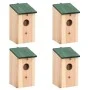 Casa para pájaros 4 unidades madera 12x12x22 cm de vidaXL, Pajareras - Ref: Foro24-41012, Precio: 34,91 €, Descuento: %