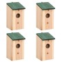 Vogelhaus 4 Einheiten Holz 12x12x22 cm von vidaXL, Vogelhäuser - Ref: Foro24-41012, Preis: 29,37 €, Rabatt: %