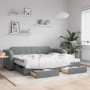 Sofá cama nido con cajones tela gris claro 100x200 cm de vidaXL, Camas y somieres - Ref: Foro24-3197693, Precio: 478,53 €, De...