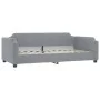 Trundle sofa bed with drawers light gray fabric 100x200 cm by vidaXL, Beds and slatted bases - Ref: Foro24-3197693, Price: 47...