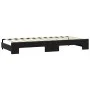 Trundle sofa bed with drawers black fabric 90x200 cm by vidaXL, Beds and slatted bases - Ref: Foro24-3197690, Price: 488,43 €...