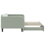 Light gray velvet trundle sofa bed 100x200 cm by vidaXL, Beds and slatted bases - Ref: Foro24-3197070, Price: 263,97 €, Disco...