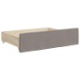 Sofá cama nido con cajones tela gris taupe 100x200 cm de vidaXL, Camas y somieres - Ref: Foro24-3197696, Precio: 487,53 €, De...