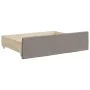 Trundle sofa bed with drawers taupe gray fabric 100x200 cm by vidaXL, Beds and slatted bases - Ref: Foro24-3197696, Price: 47...