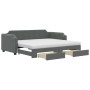 Sofá cama nido con cajones tela gris oscuro 80x200 cm de vidaXL, Camas y somieres - Ref: Foro24-3197684, Precio: 460,19 €, De...