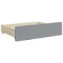Trundle sofa bed with drawers light gray fabric 90x200 cm by vidaXL, Beds and slatted bases - Ref: Foro24-3197688, Price: 489...