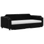 Trundle sofa bed with drawers black fabric 80x200 cm by vidaXL, Beds and slatted bases - Ref: Foro24-3197685, Price: 463,58 €...