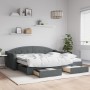 Trundle sofa bed with drawers dark gray fabric 90x200 cm by vidaXL, Beds and slatted bases - Ref: Foro24-3197567, Price: 280,...