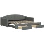 Trundle sofa bed with drawers dark gray fabric 90x200 cm by vidaXL, Beds and slatted bases - Ref: Foro24-3197567, Price: 280,...