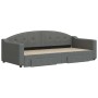 Sofá cama nido con cajones tela gris oscuro 90x200 cm de vidaXL, Camas y somieres - Ref: Foro24-3197567, Precio: 280,27 €, De...