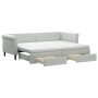 Ausziehbares Schlafsofa mit Schubladen aus hellgrauem Samt, 80 x 200 cm von vidaXL, Betten und Lattenroste - Ref: Foro24-3197...
