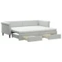 Trundle sofa bed with drawers light gray velvet 80x200 cm by vidaXL, Beds and slatted bases - Ref: Foro24-3197836, Price: 457...